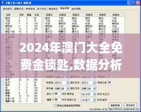 2024年澳门大全免费金锁匙,数据分析计划_编辑版QPZ2.47