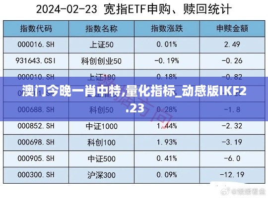 澳门今晚一肖中特,量化指标_动感版IKF2.23