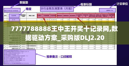 7777788888王中王开奖十记录网,数据驱动方案_采购版DLJ2.20