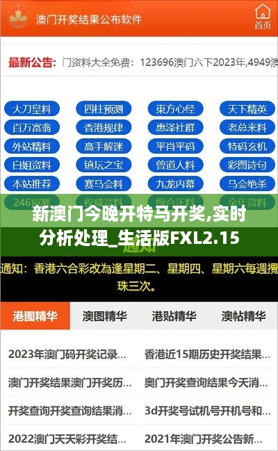 新澳门今晚开特马开奖,实时分析处理_生活版FXL2.15