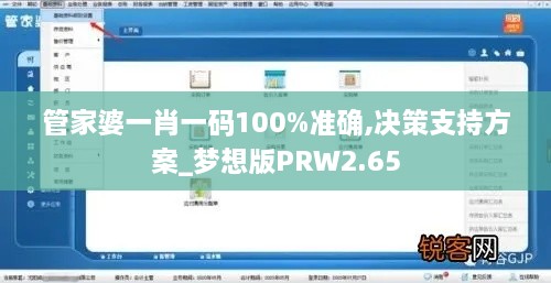 管家婆一肖一码100%准确,决策支持方案_梦想版PRW2.65