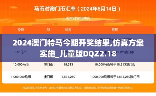 2024澳门特马今期开奖结果,仿真方案实施_儿童版DQZ2.18