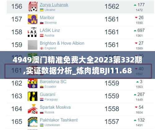 4949澳门精准免费大全2023第332期,实证数据分析_炼肉境BJI11.68