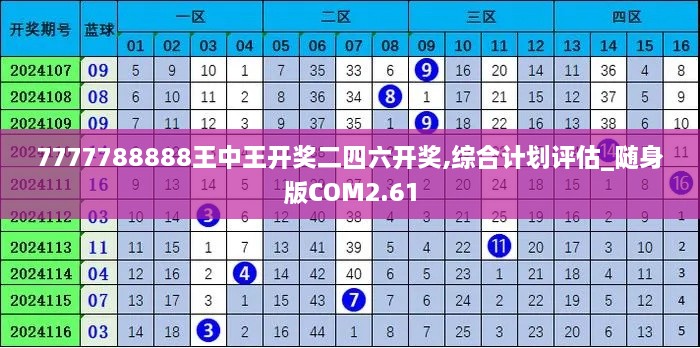 7777788888王中王开奖二四六开奖,综合计划评估_随身版COM2.61