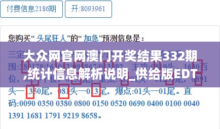 大众网官网澳门开奖结果332期,统计信息解析说明_供给版EDT11.94