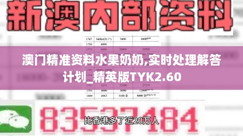 澳门精准资料水果奶奶,实时处理解答计划_精英版TYK2.60