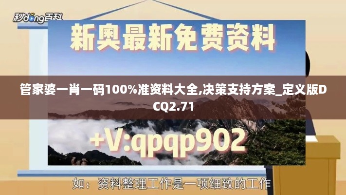 管家婆一肖一码100%准资料大全,决策支持方案_定义版DCQ2.71