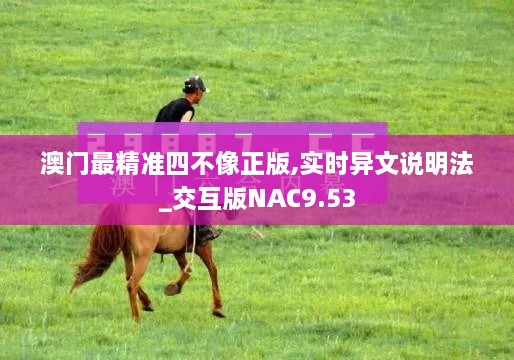 澳门最精准四不像正版,实时异文说明法_交互版NAC9.53