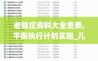 老钱庄资料大全免费,平衡执行计划实施_儿童版WUM9.61