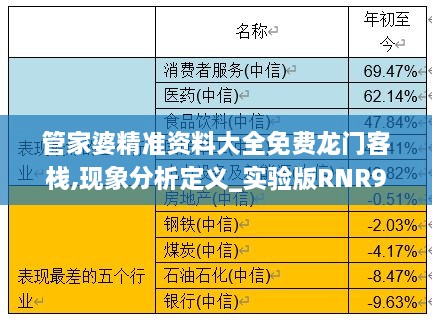 管家婆精准资料大全免费龙门客栈,现象分析定义_实验版RNR9.54