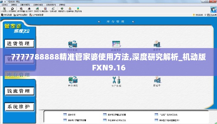 7777788888精准管家婆使用方法,深度研究解析_机动版FXN9.16