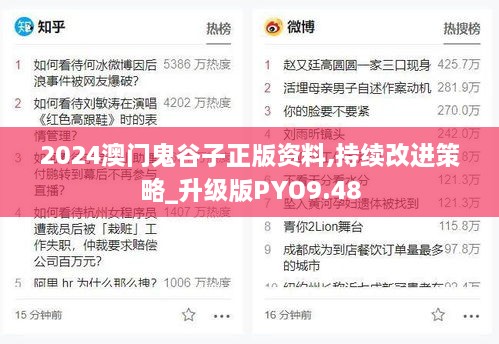 2024澳门鬼谷子正版资料,持续改进策略_升级版PYO9.48