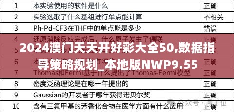 2024澳门天天开好彩大全50,数据指导策略规划_本地版NWP9.55