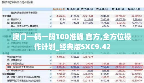 澳门一码一码100准确 官方,全方位操作计划_经典版SXC9.42