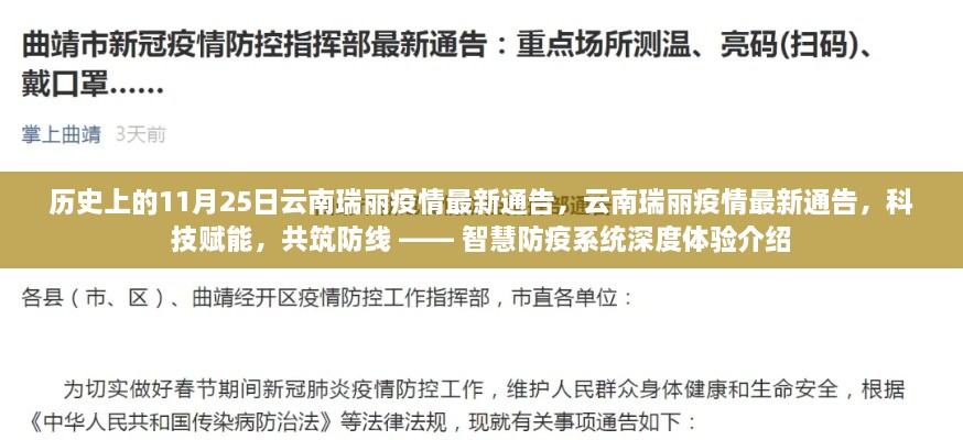 云南瑞丽智慧防疫系统深度体验介绍，科技赋能共筑防线，最新疫情通告发布于历史上的11月25日