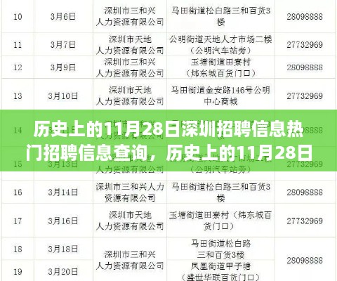 历史上的11月28日深圳招聘信息，励志篇章与成长之路查询