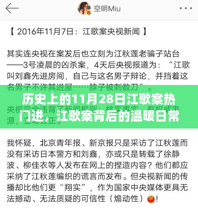 江歌案背后的温暖日常与跨越时空的友情之旅，历史回顾与深度解析