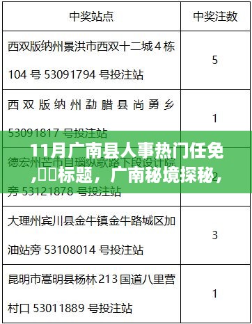 广南人事任免新动态，自然之旅探寻内心宁静与平和