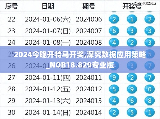 2024今晚开特马开奖,深究数据应用策略_NOB18.829专业版