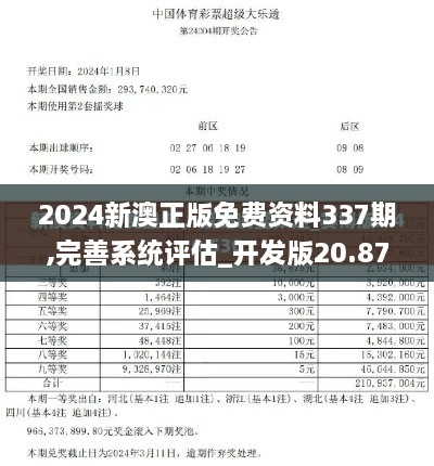 2024新澳正版免费资料337期,完善系统评估_开发版20.877-7