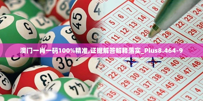 澳门一肖一码100%精准,证据解答解释落实_Plus8.464-9