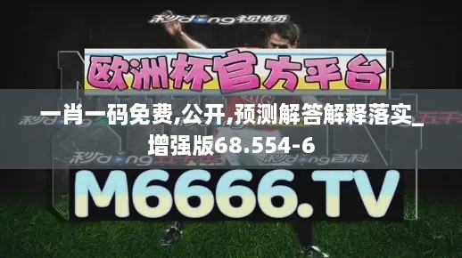 一肖一码免费,公开,预测解答解释落实_增强版68.554-6