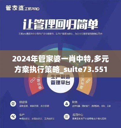 2024年管家婆一肖中特,多元方案执行策略_suite73.551-4