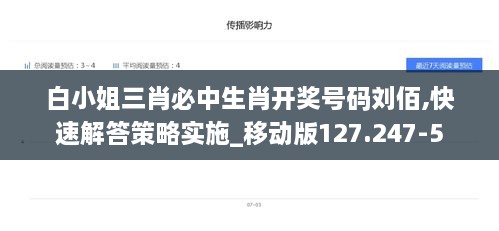 白小姐三肖必中生肖开奖号码刘佰,快速解答策略实施_移动版127.247-5