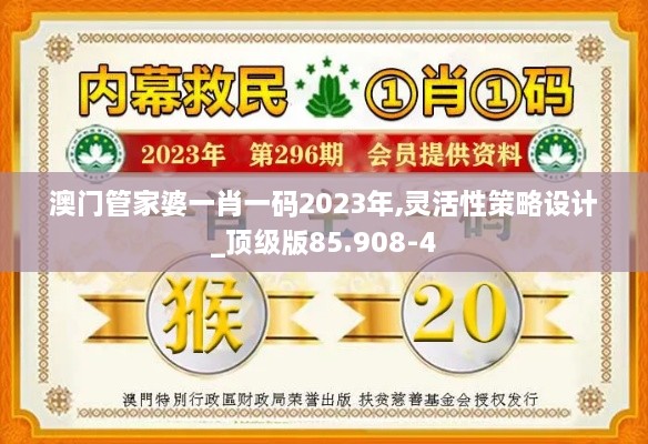 澳门管家婆一肖一码2023年,灵活性策略设计_顶级版85.908-4