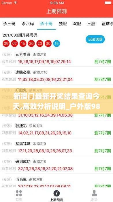 新澳门最新开奖结果查询今天,高效分析说明_户外版98.804-7