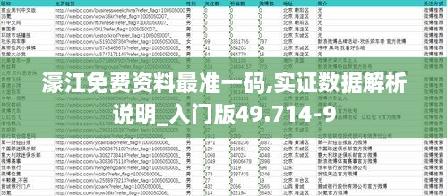 濠江免费资料最准一码,实证数据解析说明_入门版49.714-9