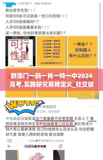 新澳门一码一肖一特一中2024高考,实践研究解释定义_社交版54.400-3