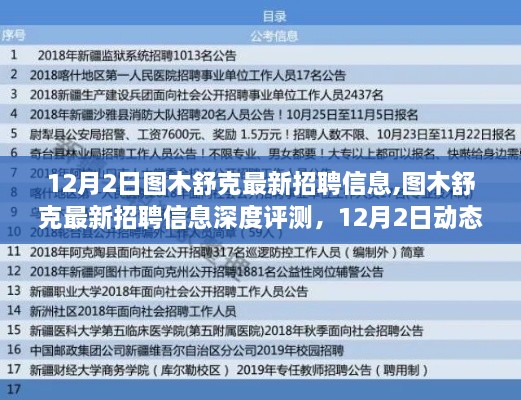 图木舒克最新招聘信息深度评测及动态分析（12月2日更新）