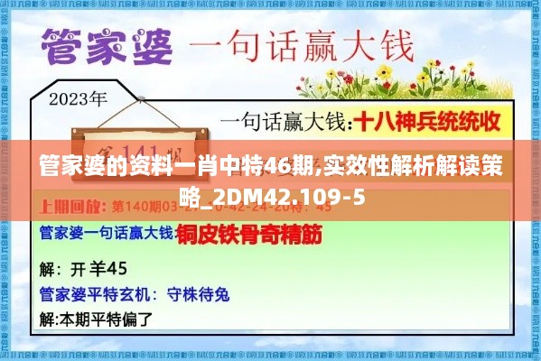 管家婆的资料一肖中特46期,实效性解析解读策略_2DM42.109-5