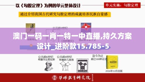 澳门一码一肖一特一中直播,持久方案设计_进阶款15.785-5