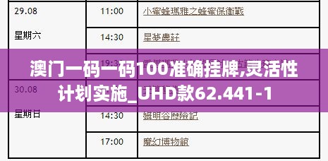 澳门一码一码100准确挂牌,灵活性计划实施_UHD款62.441-1