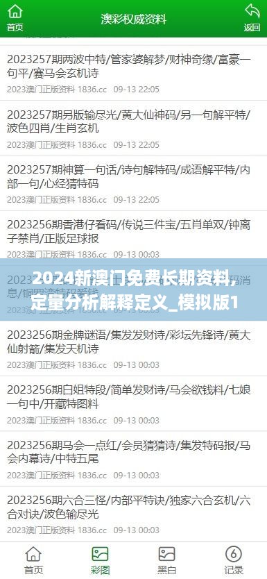 2024新澳门免费长期资料,定量分析解释定义_模拟版196.538-4