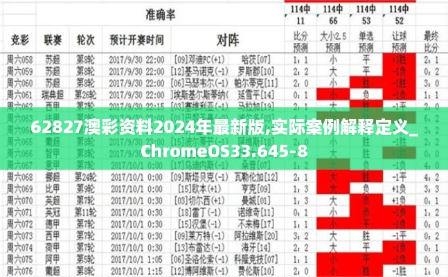 62827澳彩资料2024年最新版,实际案例解释定义_ChromeOS33.645-8