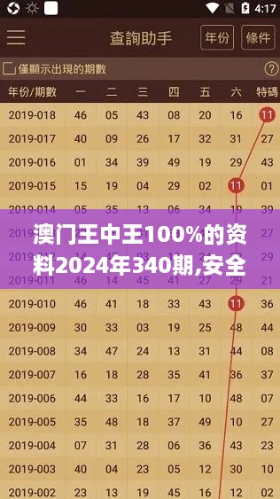 澳门王中王100%的资料2024年340期,安全执行策略_AR37.492-3