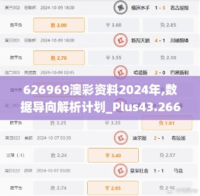 626969澳彩资料2024年,数据导向解析计划_Plus43.266-8