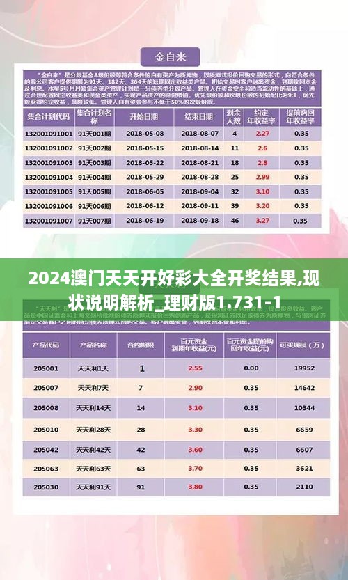 2024澳门天天开好彩大全开奖结果,现状说明解析_理财版1.731-1