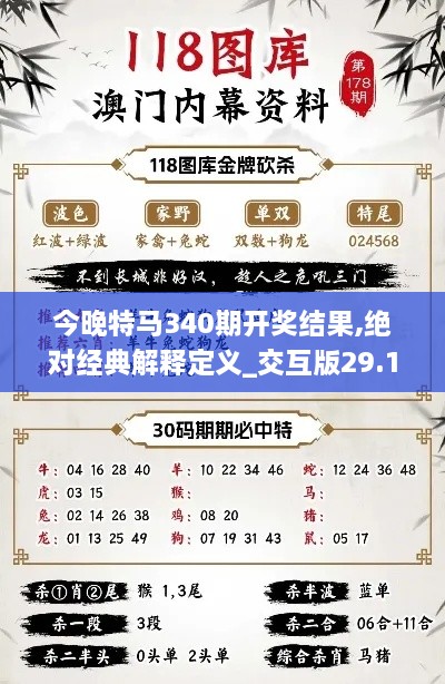 今晚特马340期开奖结果,绝对经典解释定义_交互版29.112-7