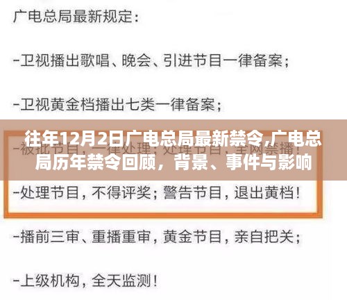 广电总局历年禁令深度解析，背景、事件与影响回顾