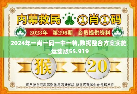 2024年一肖一码一中一特,数据整合方案实施_运动版55.919