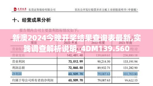 新澳2024今晚开奖结果查询表最新,实践调查解析说明_4DM139.560