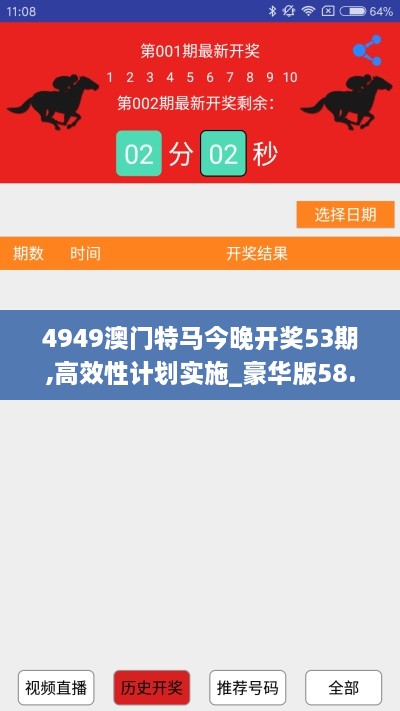 4949澳门特马今晚开奖53期,高效性计划实施_豪华版58.958