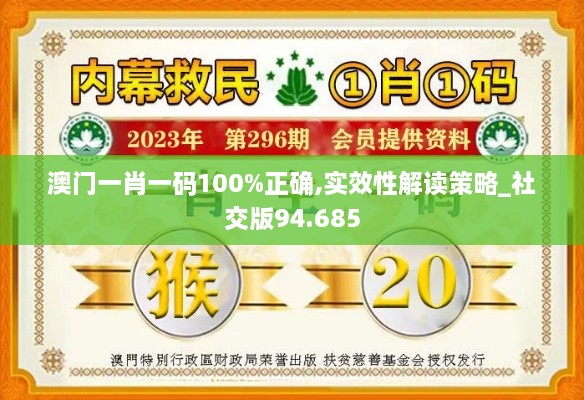 澳门一肖一码100%正确,实效性解读策略_社交版94.685