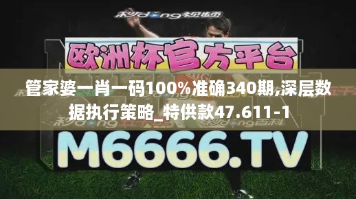 管家婆一肖一码100%准确340期,深层数据执行策略_特供款47.611-1