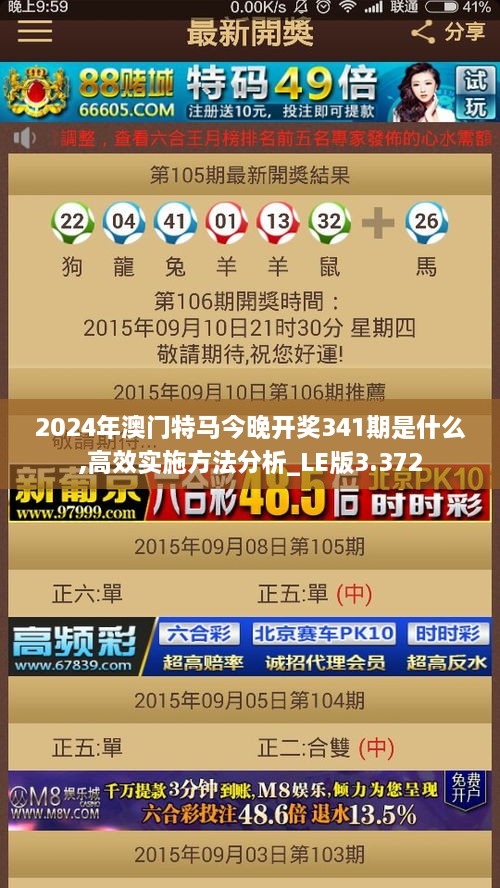 2024年澳门特马今晚开奖341期是什么,高效实施方法分析_LE版3.372