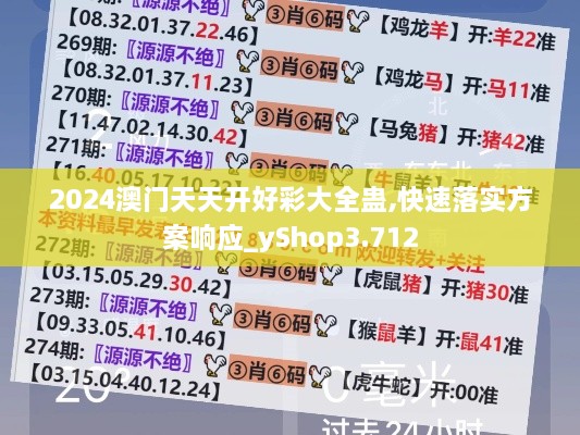 2024澳门天天开好彩大全蛊,快速落实方案响应_yShop3.712